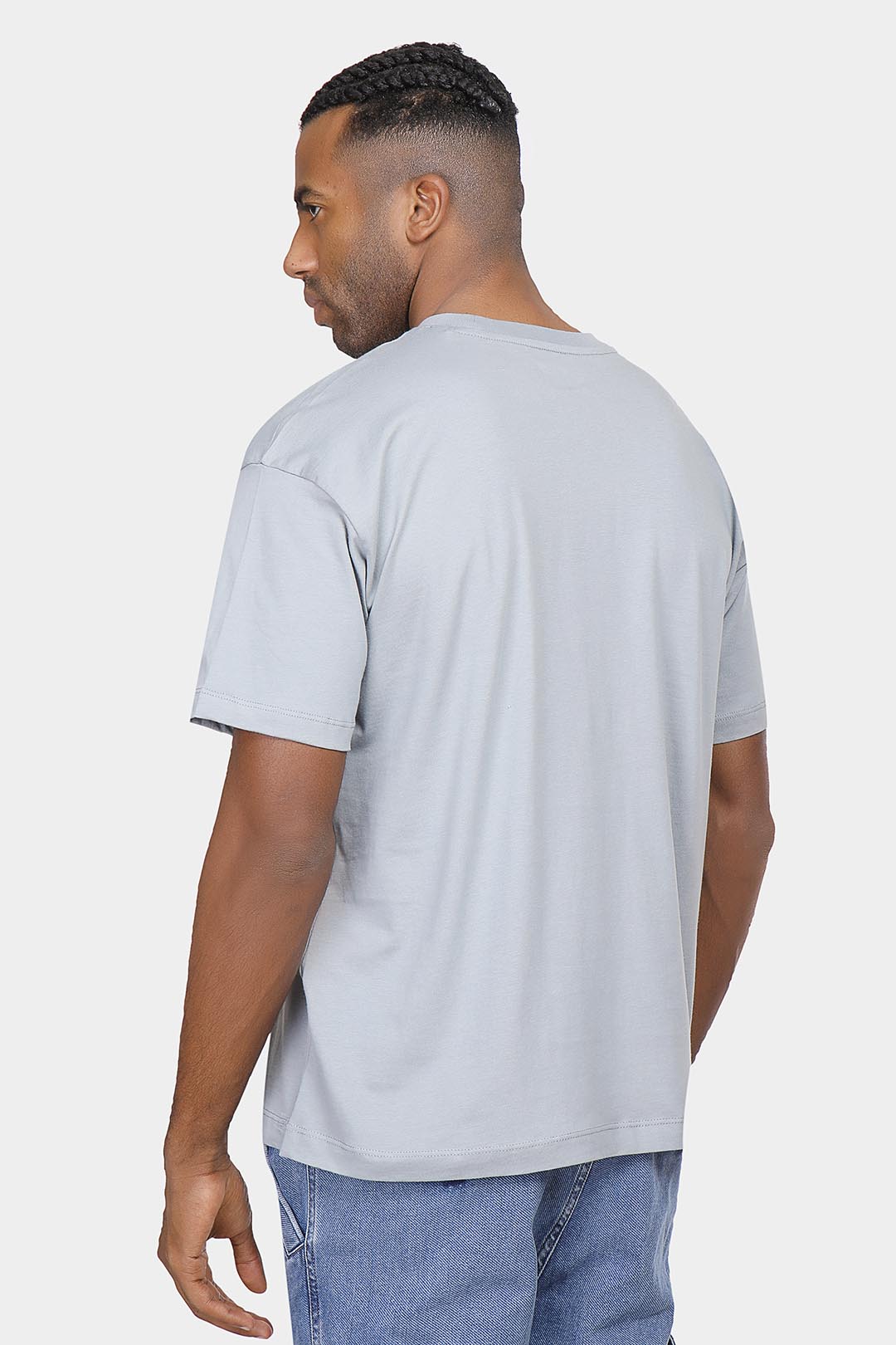 grey basic crew neck t-shirt