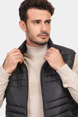 Black Slim Fit Casual Vest