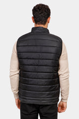 Black Slim Fit Casual Vest