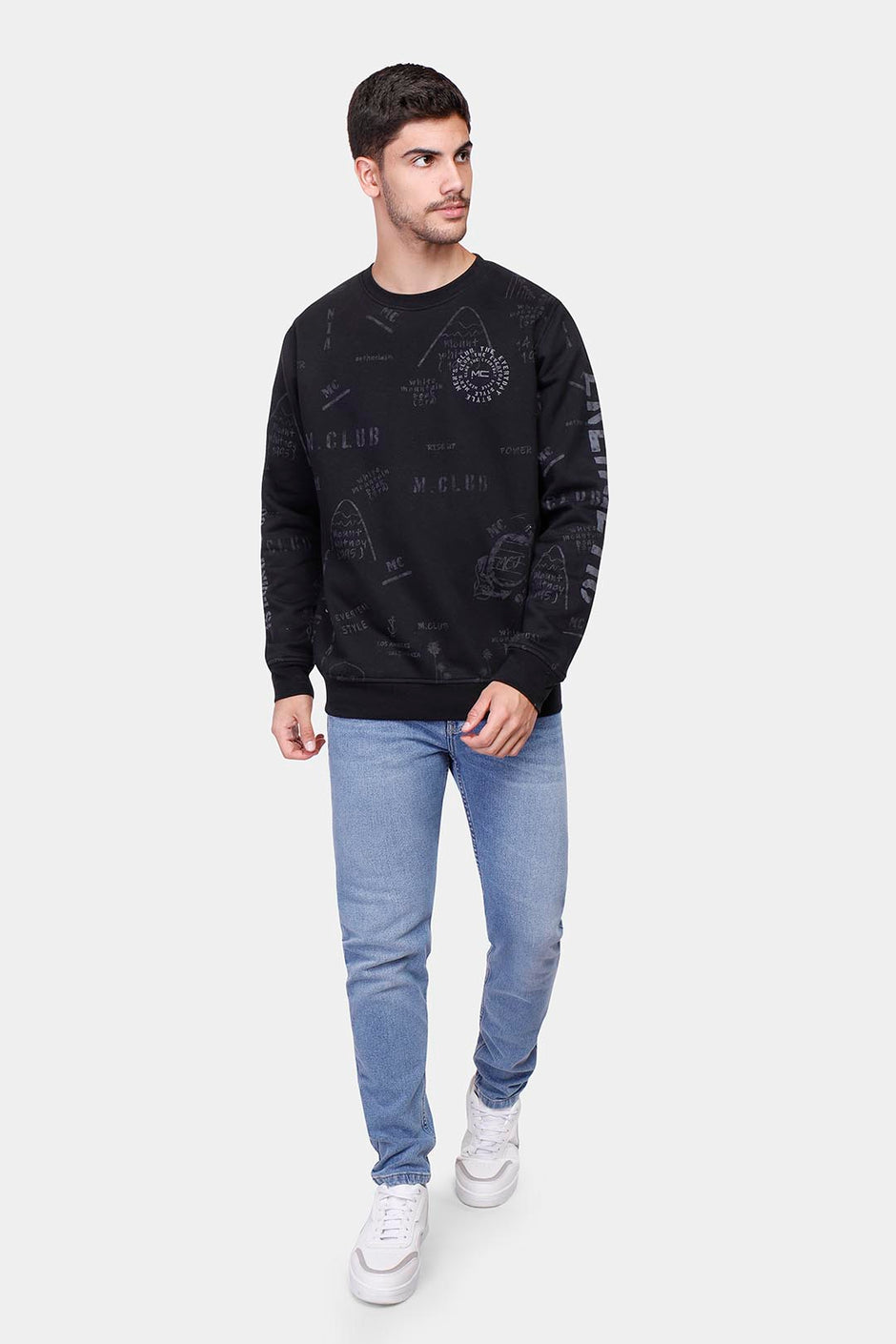 Black Crew Neck Sweatshirt