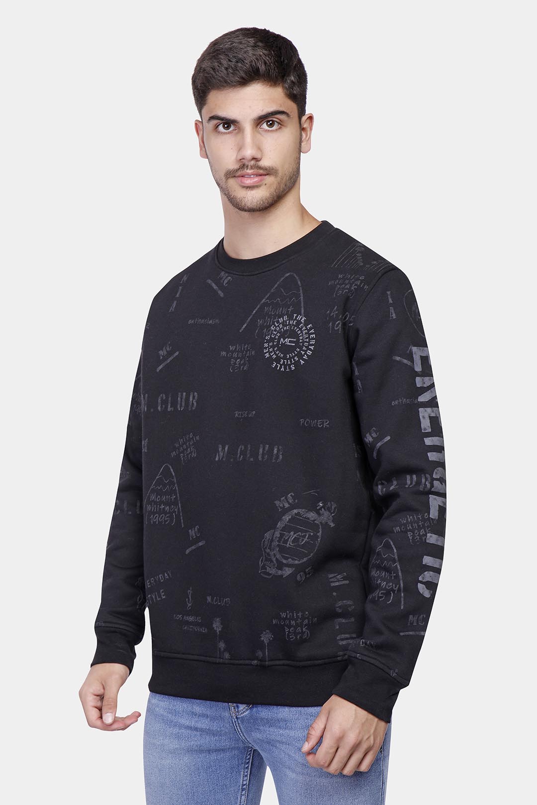 Black Crew Neck Sweatshirt