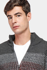 Dark Grey Full Zipper Pullover