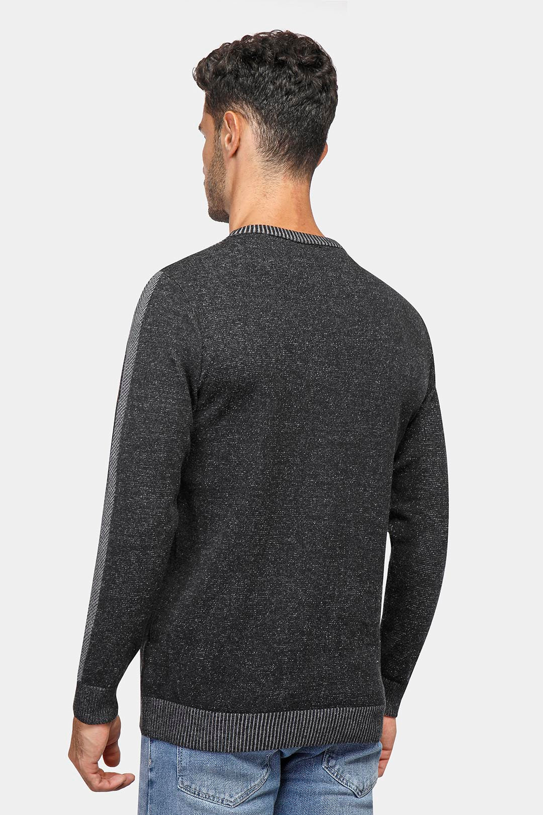 Black  Crew Neck Pullover