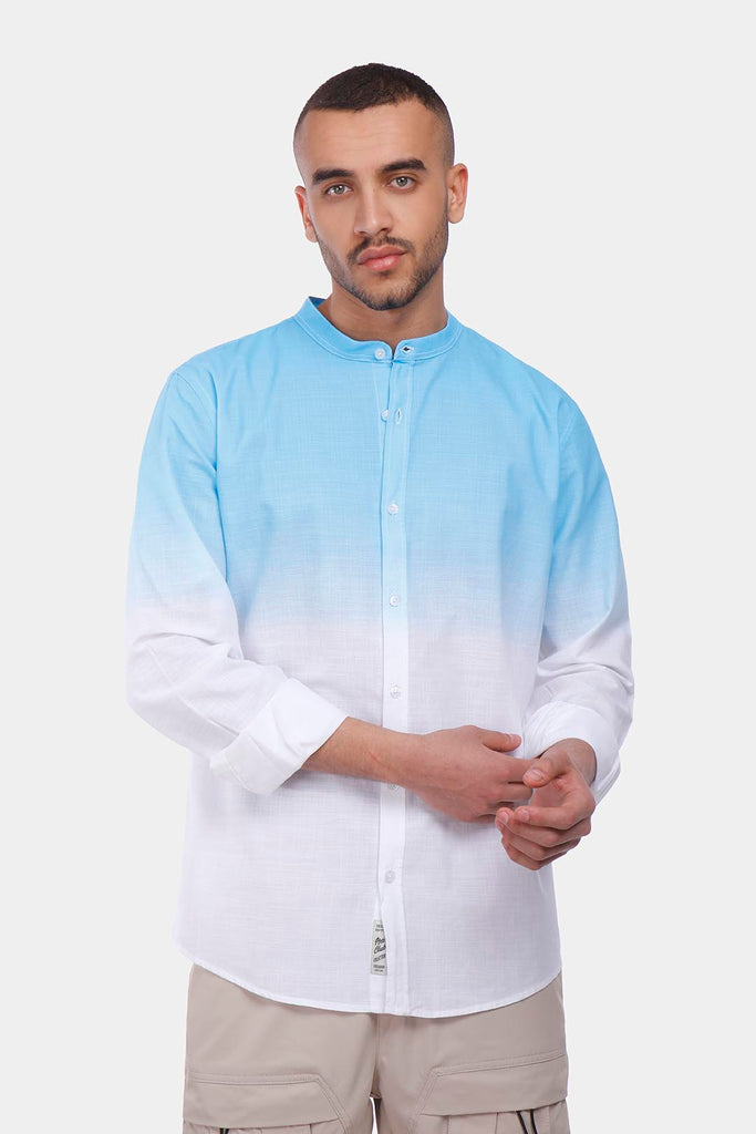 Sky Blue Degrade Slim Fit Shirt