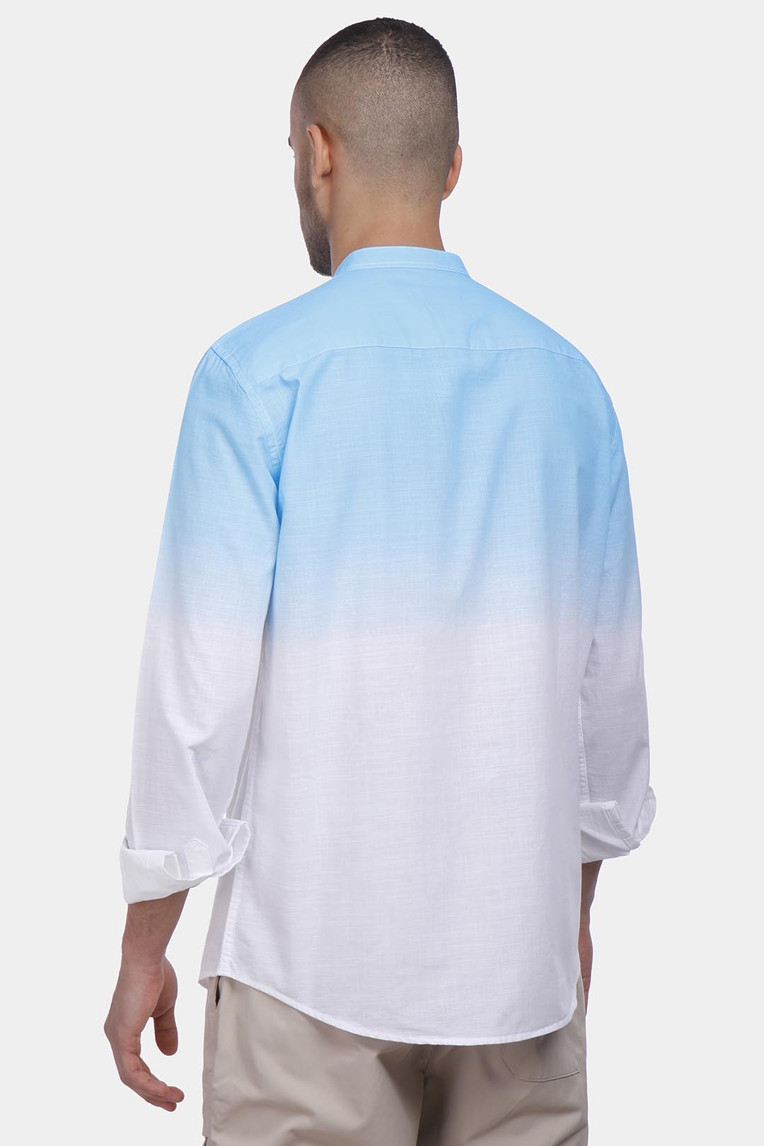 Sky Blue Degrade Slim Fit Shirt