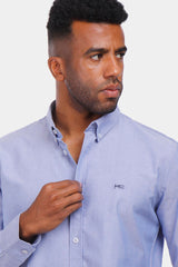 sky blue soft oxford slim fit shirt