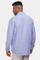 sky blue soft oxford slim fit shirt