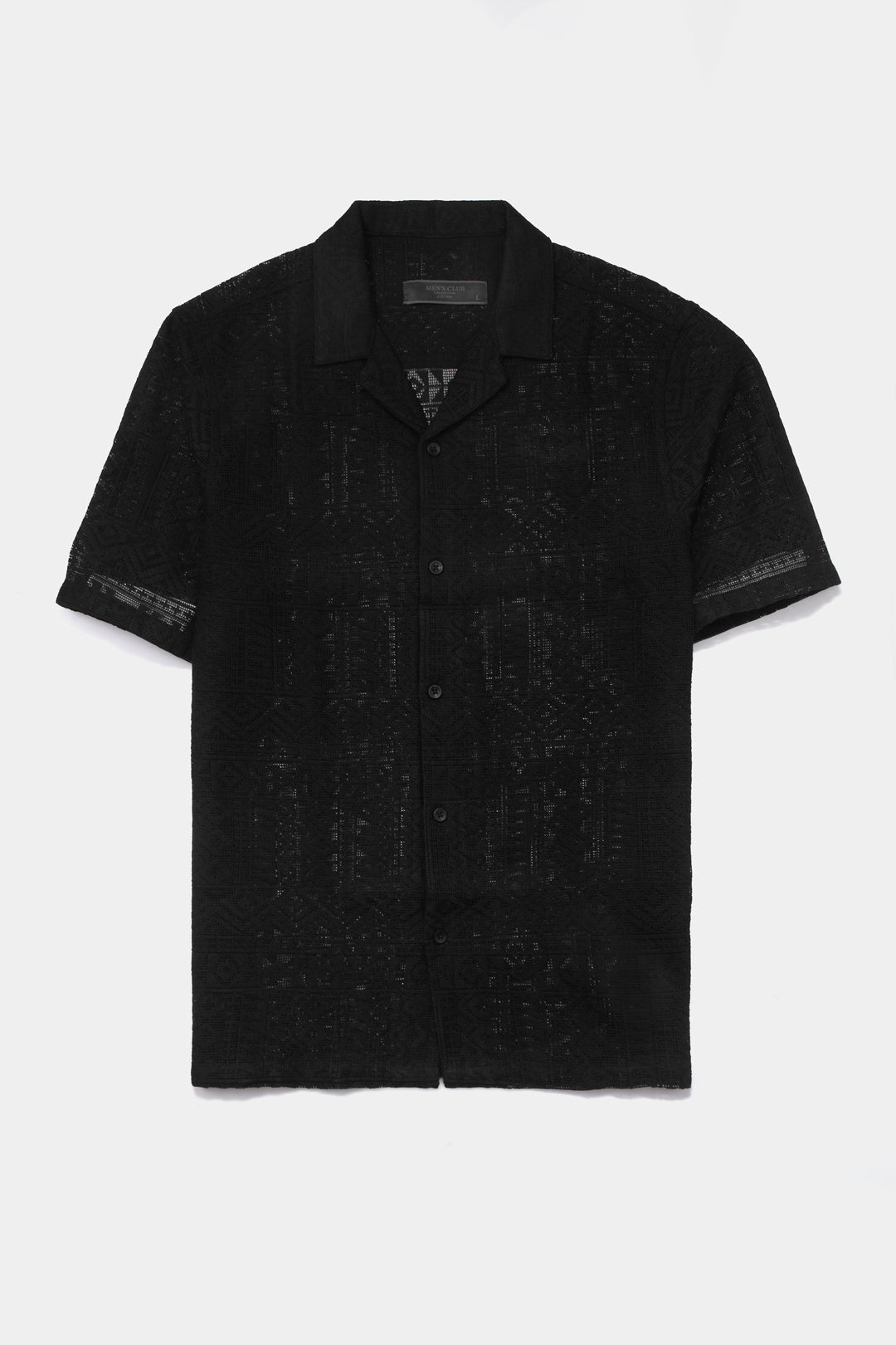 Black Short Sleeve Slim Fit Shirt