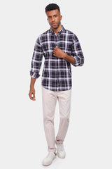 Oily Checked Slim Fit Shirt