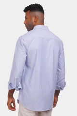 Blue Striped Slim Fit Shirt