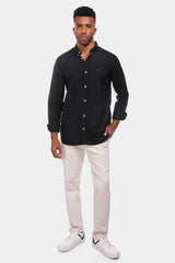 black oxford slim fit shirt