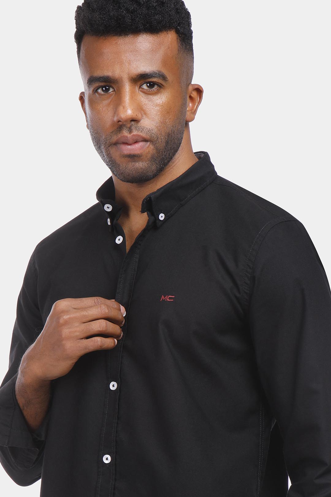 black oxford slim fit shirt