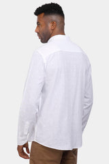 White Patterned Slim Fit Shirt