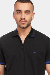 black-zipper-polo-shirt