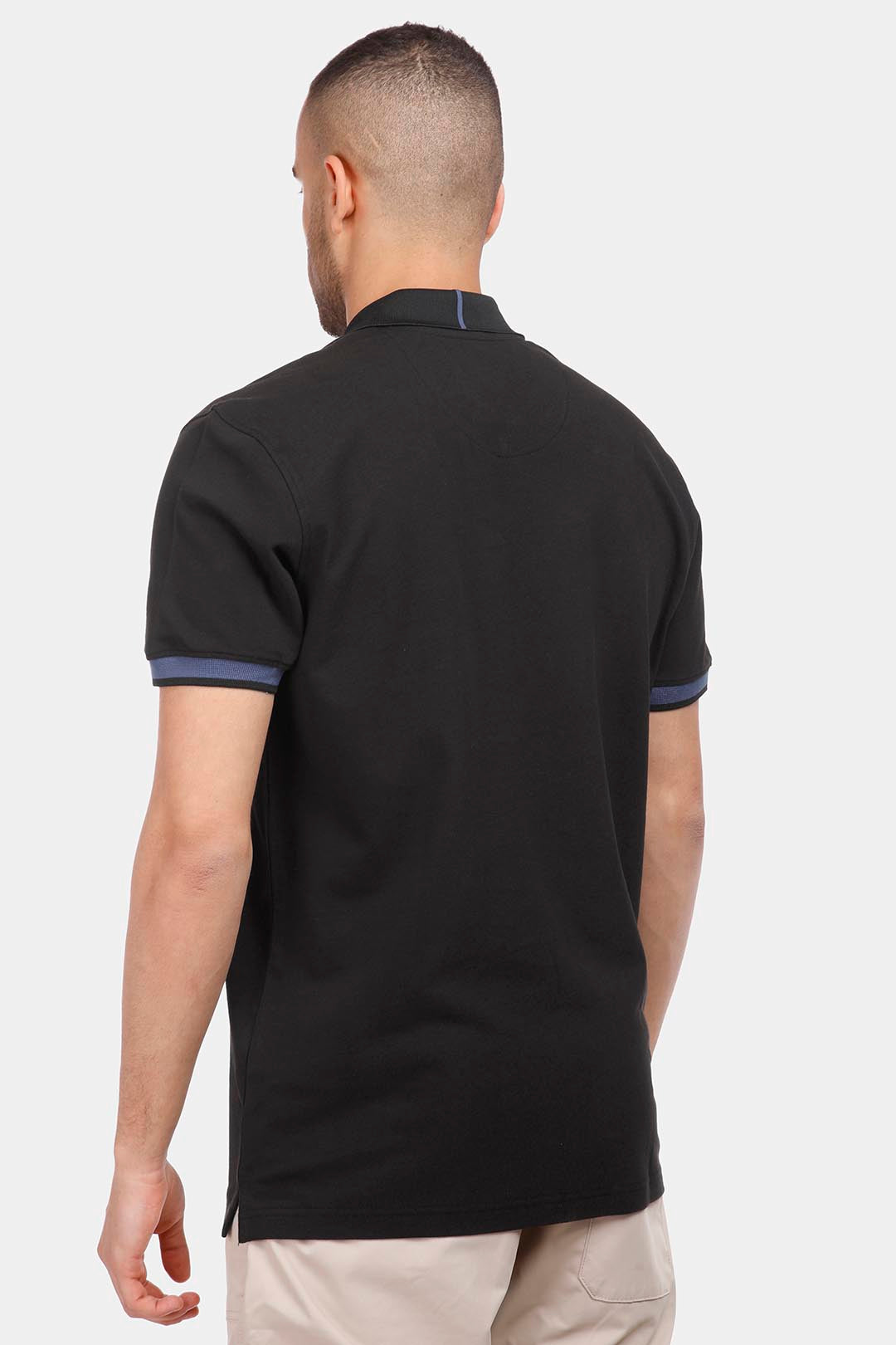 black-zipper-polo-shirt