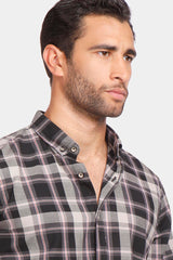 Grey Checked Slim Fit Shirt