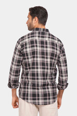 Grey Checked Slim Fit Shirt