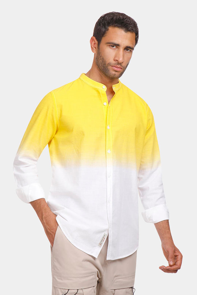  Yellow Degrade Slim Fit Shirt