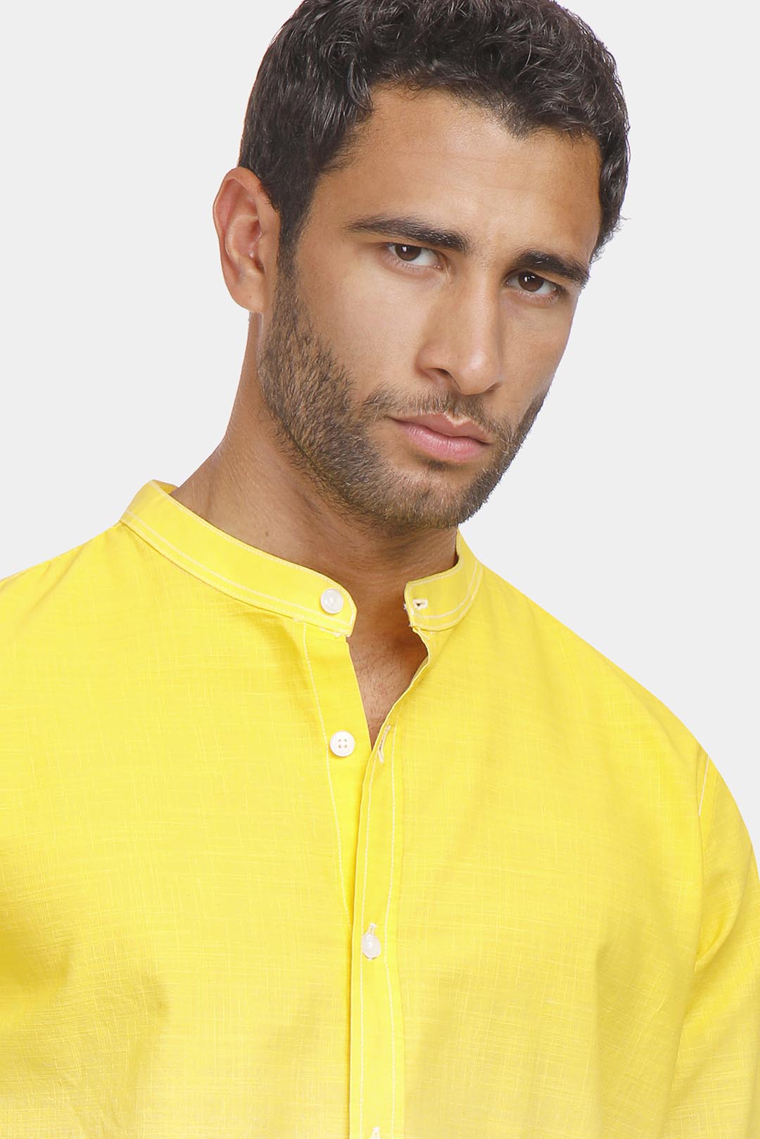  Yellow Degrade Slim Fit Shirt