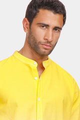  Yellow Degrade Slim Fit Shirt