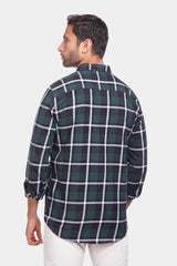 oily checked slim fit shirt