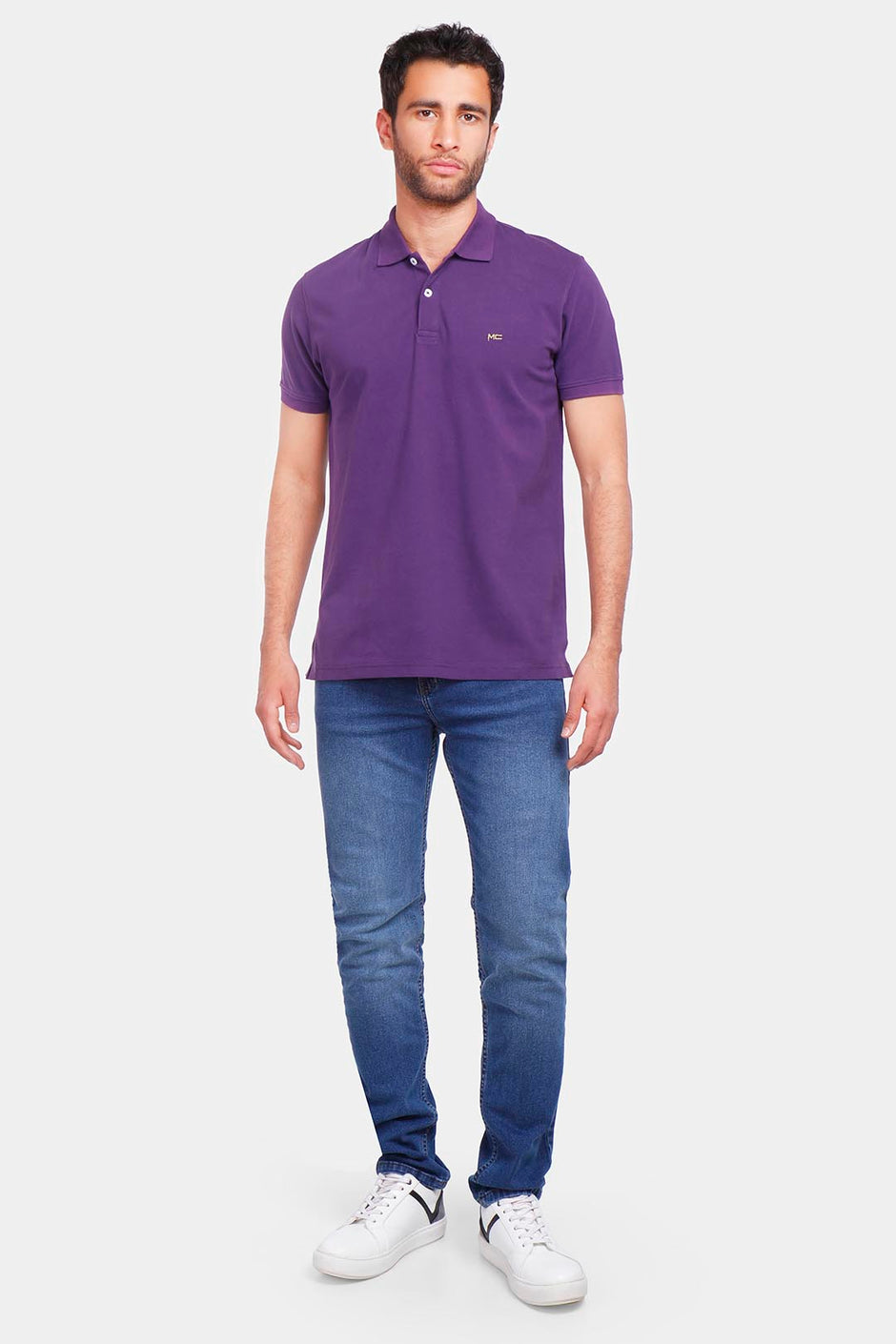 Purple Basic Polo Shirt