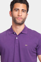 Purple Basic Polo Shirt