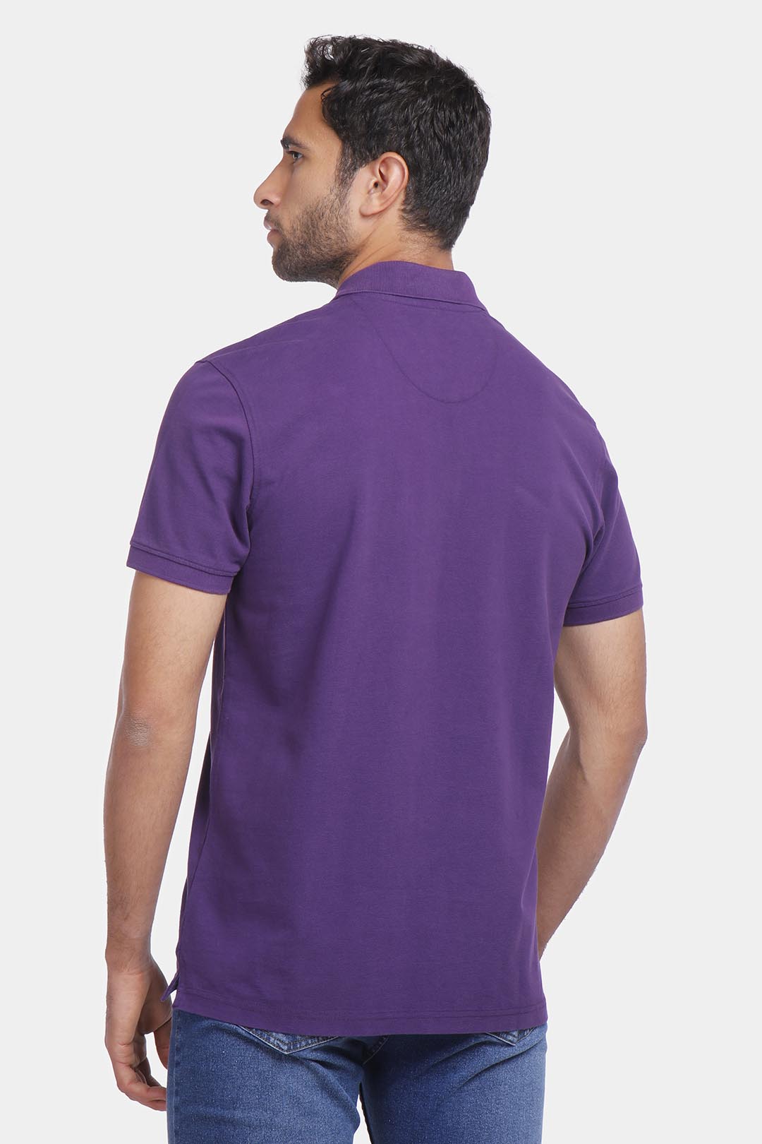 Purple Basic Polo Shirt