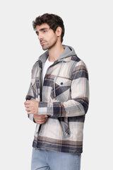 Checked Hoodie Overshirt