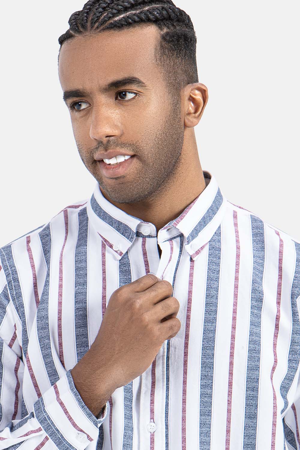 Red Striped Slim Fit Shirt