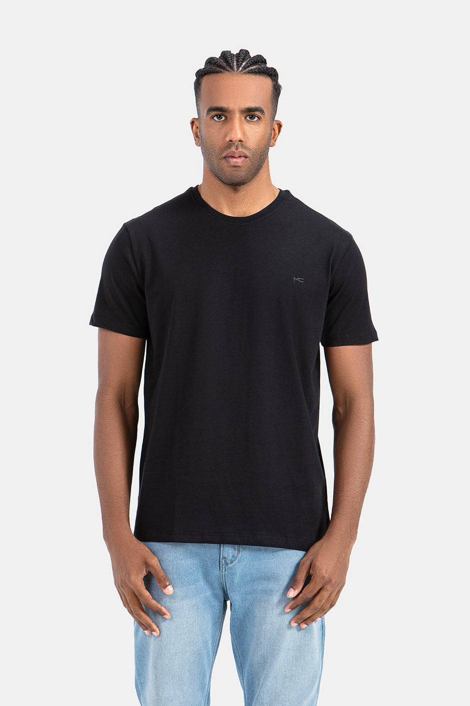 Black Basic Crew Neck T-Shirt