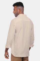 Beige linen Slim Fit Shirt