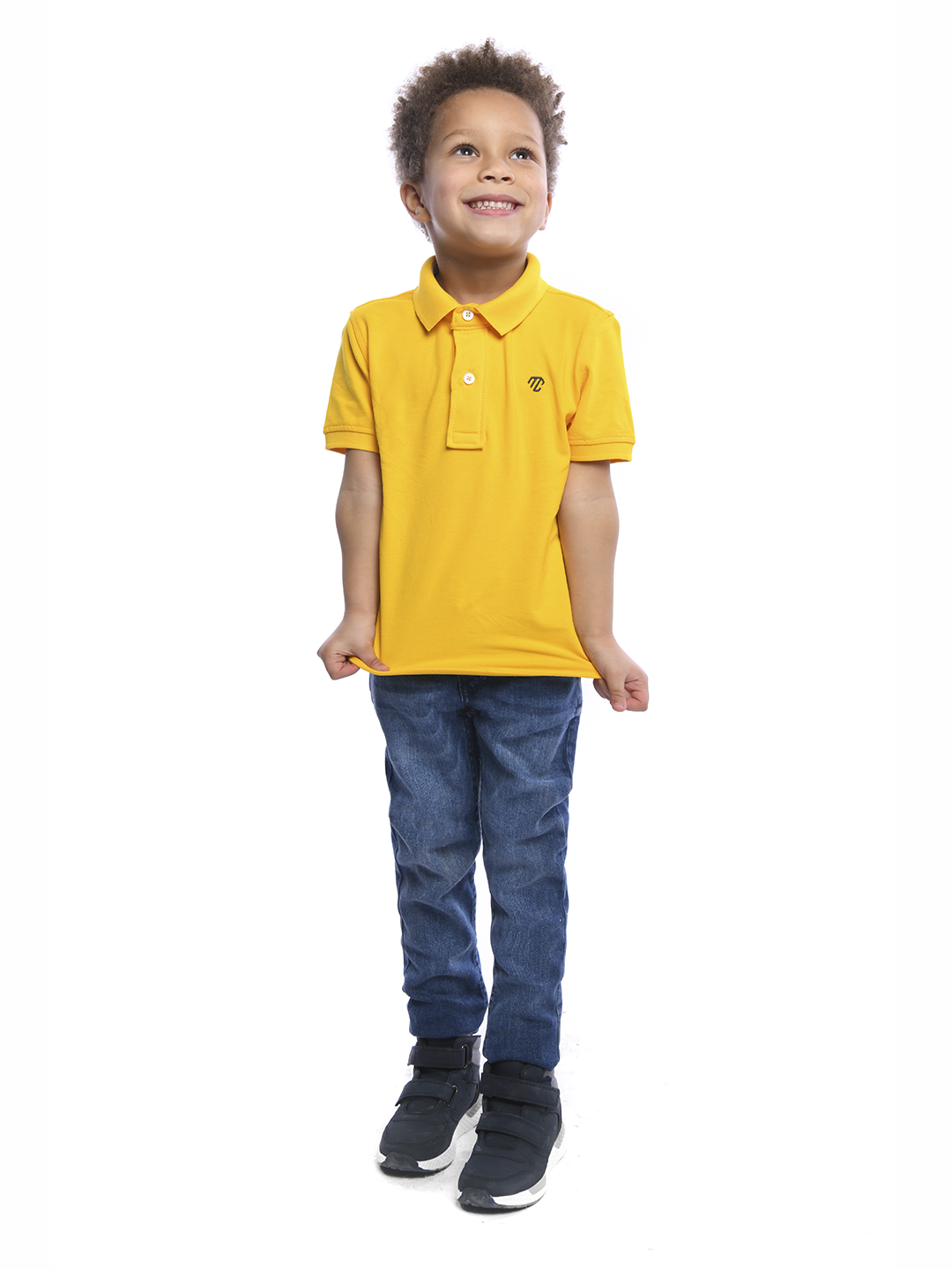 Yellow Basic Kids Polo Shirt