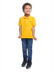 Yellow Basic Kids Polo Shirt