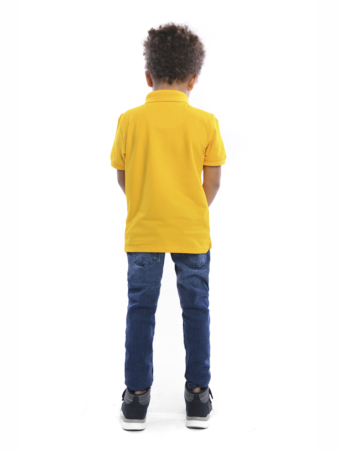 Yellow Basic Kids Polo Shirt