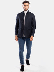 Navy Slim Fit Casual Blazer