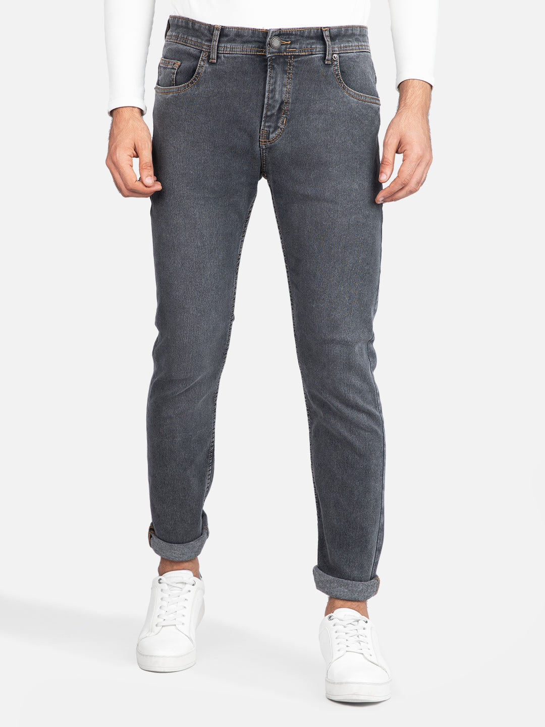 Dark Grey Slim Fit Jean Pants