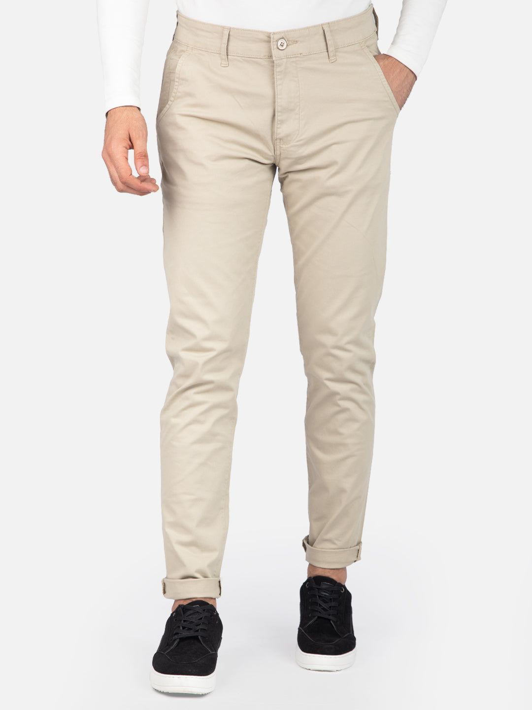 Beige  Slim Fit Chino Pants