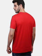 Red Printed Crew Neck T-Shirt