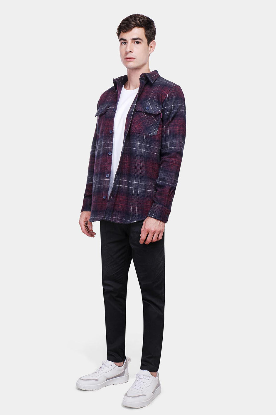 Burgundy Flannel Shirt