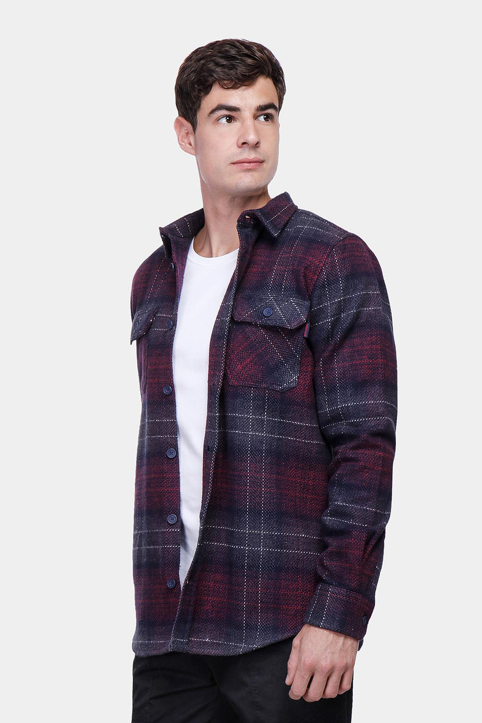 Burgundy Flannel Shirt